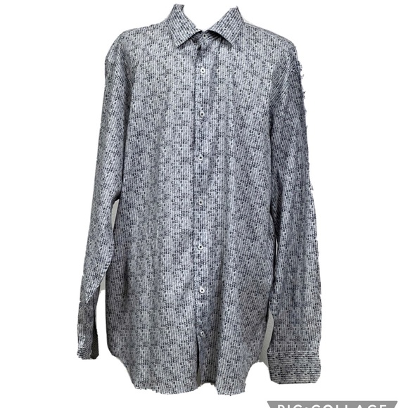 BUGATCHI Mens XL  Long Sleeve Button Shirt Classic Fit  Cuff - Picture 1 of 11